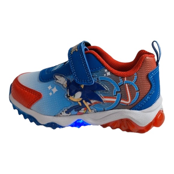 SONIC Toddler Light Up Walking Sneakers Size 7 (15cms) Blue Lightweight‎ Shoes - Picture 16 of 16